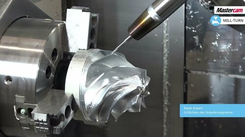 Mastercam Mill-Turn | CNC-Machining und Simulation eines Impellers mit Blade Expert, Mastercam - Deutschland